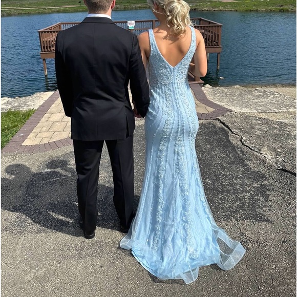 Sherri Hill Cinderella Blue Prom Dress (Size 4) - Picture 4 of 5